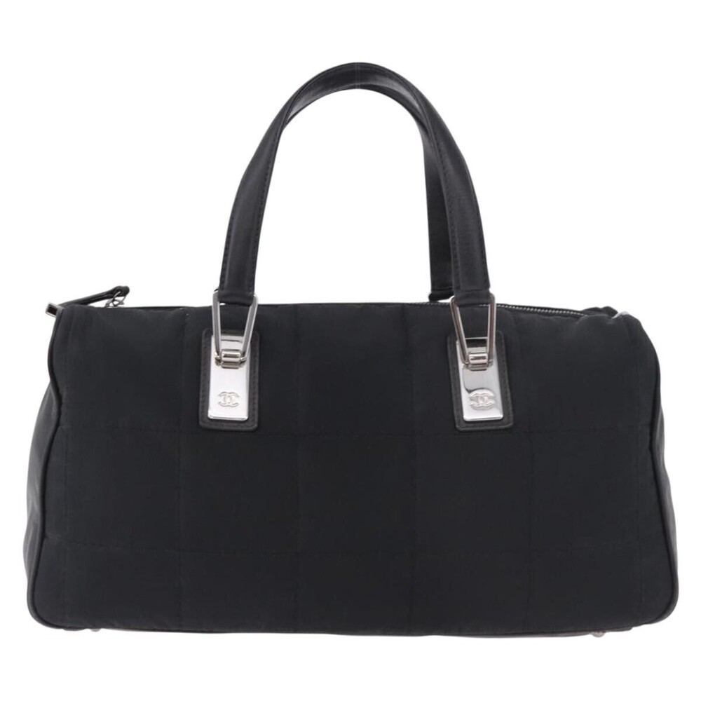 Chanel Square Stitch Boston Quilted Nylon Large